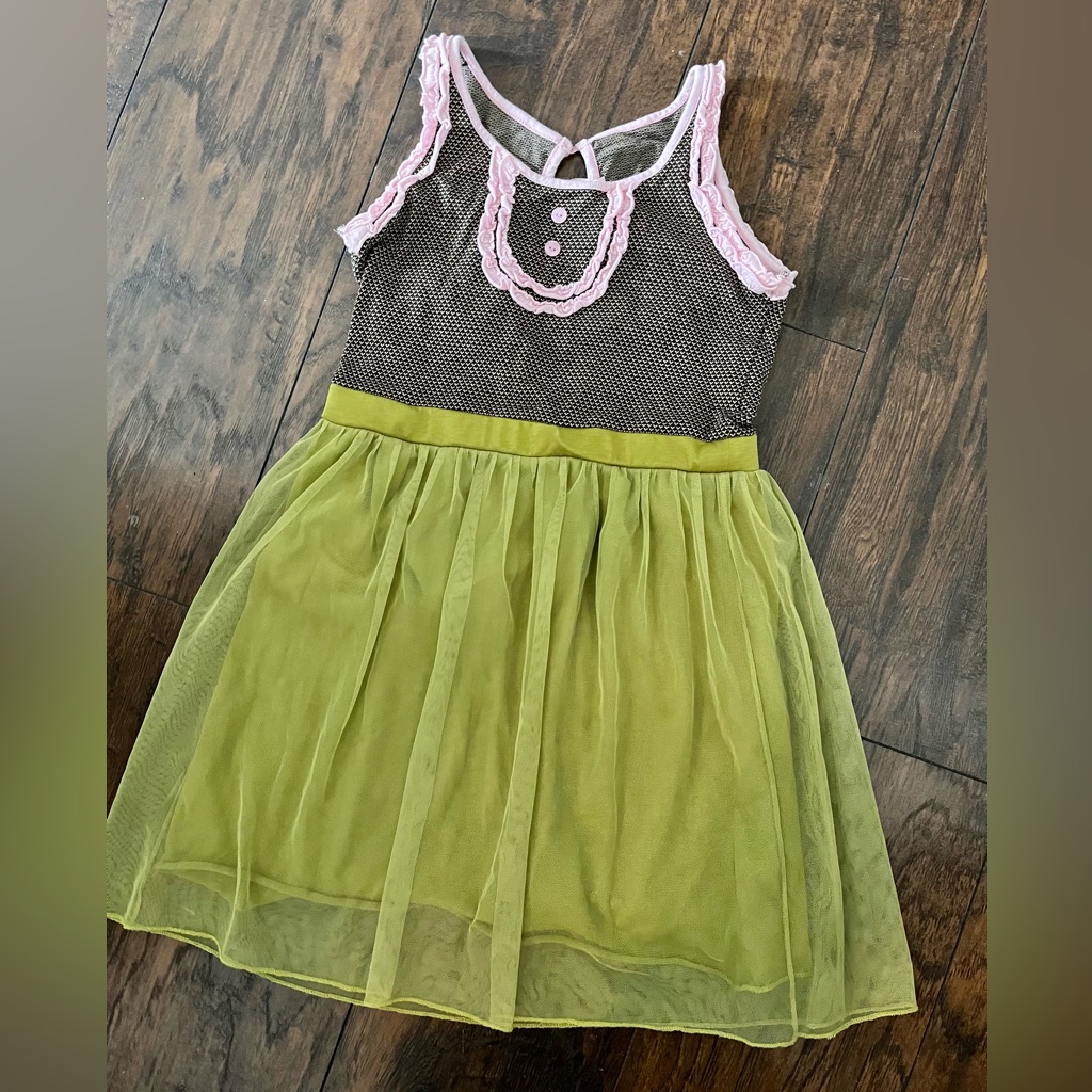 Matilda Jane Dress Girls Sz 10 Vintage Green Tule